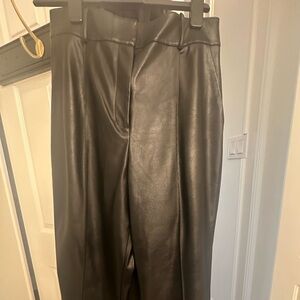 Ted Baker Sleek Black Leather Trousers